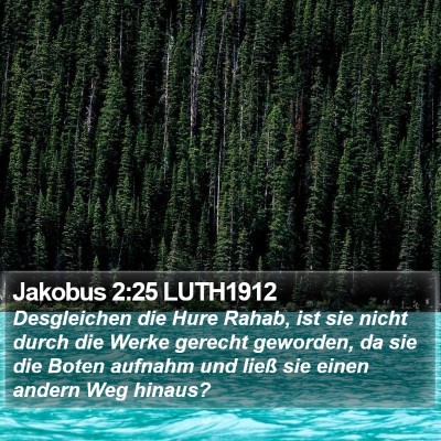 Jakobus 2:25 LUTH1912 Bible Verse Image