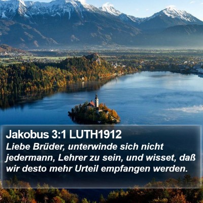 Jakobus 3:1 LUTH1912 Bible Verse Image