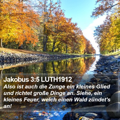 Jakobus 3:5 LUTH1912 Bible Verse Image