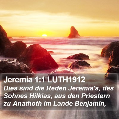 Jeremia 1:1 LUTH1912 Bible Verse Image