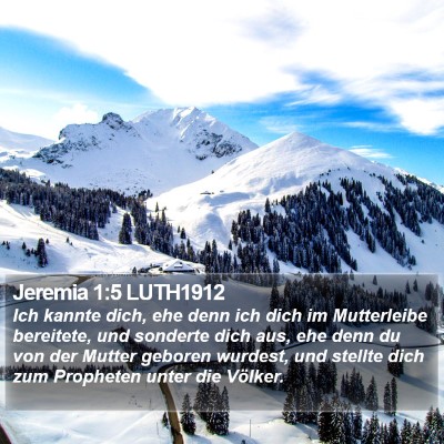 Jeremia 1:5 LUTH1912 Bible Verse Image