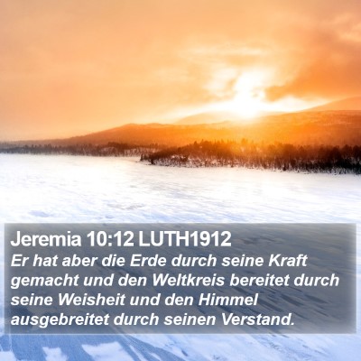 Jeremia 10:12 LUTH1912 Bible Verse Image