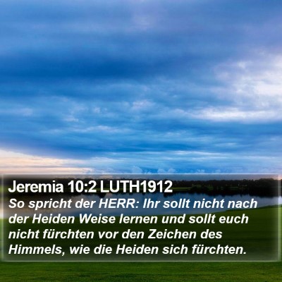Jeremia 10:2 LUTH1912 Bible Verse Image