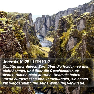 Jeremia 10:25 LUTH1912 Bible Verse Image