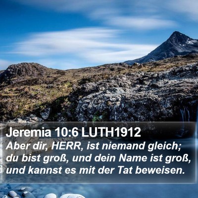 Jeremia 10:6 LUTH1912 Bible Verse Image