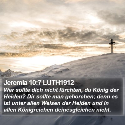 Jeremia 10:7 LUTH1912 Bible Verse Image