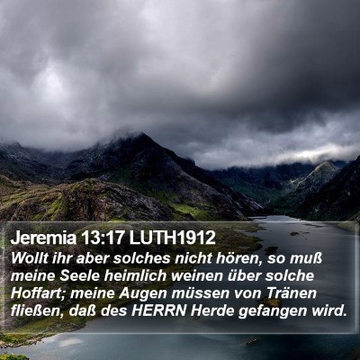 Jeremia 13:17 LUTH1912 Bible Verse Image