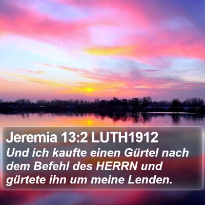 Jeremia 13:2 LUTH1912 Bible Verse Image