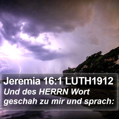 Jeremia 16:1 LUTH1912 Bible Verse Image