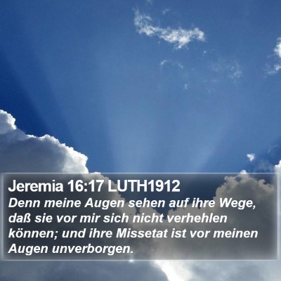 Jeremia 16:17 LUTH1912 Bible Verse Image