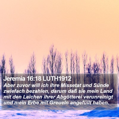 Jeremia 16:18 LUTH1912 Bible Verse Image