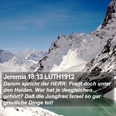 Jeremia 18:13 LUTH1912 Bible Verse Image