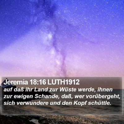 Jeremia 18:16 LUTH1912 Bible Verse Image