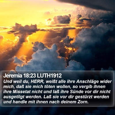 Jeremia 18:23 LUTH1912 Bible Verse Image