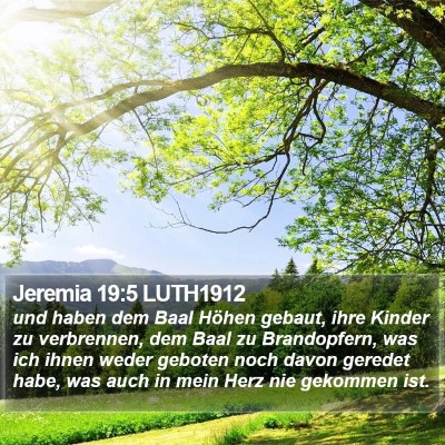 Jeremia 19:5 LUTH1912 Bible Verse Image