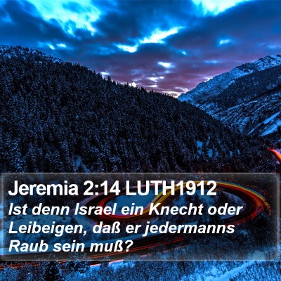 Jeremia 2:14 LUTH1912 Bible Verse Image