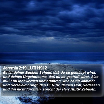 Jeremia 2:19 LUTH1912 Bible Verse Image