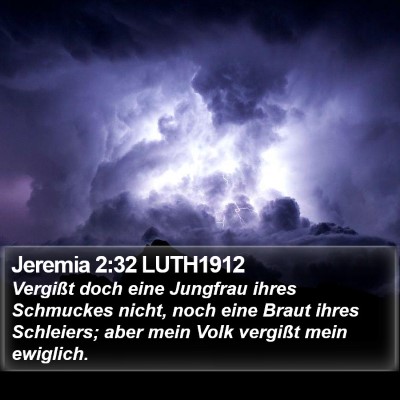 Jeremia 2:32 LUTH1912 Bible Verse Image