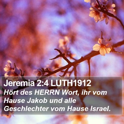 Jeremia 2:4 LUTH1912 Bible Verse Image