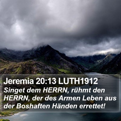 Jeremia 20:13 LUTH1912 Bible Verse Image