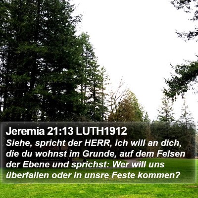 Jeremia 21:13 LUTH1912 Bible Verse Image