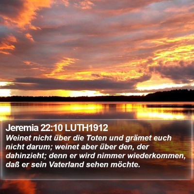 Jeremia 22:10 LUTH1912 Bible Verse Image
