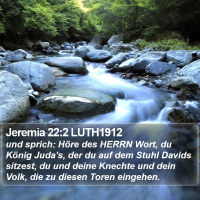 Jeremia 22:2 LUTH1912 Bible Verse Image