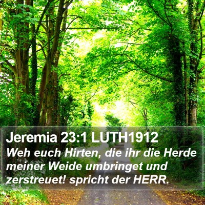 Jeremia 23:1 LUTH1912 Bible Verse Image