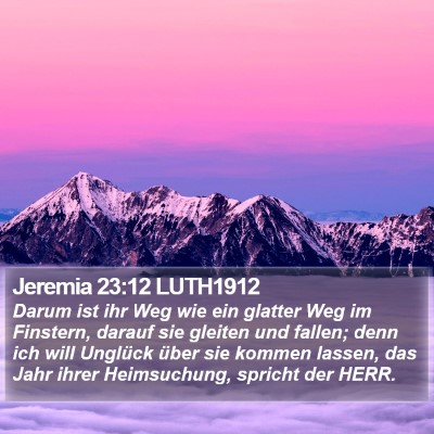 Jeremia 23:12 LUTH1912 Bible Verse Image