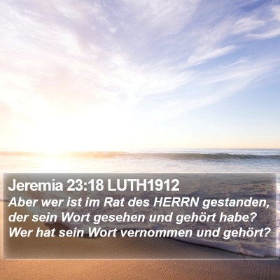 Jeremia 23:18 LUTH1912 Bible Verse Image
