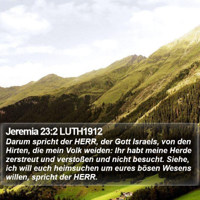 Jeremia 23:2 LUTH1912 Bible Verse Image