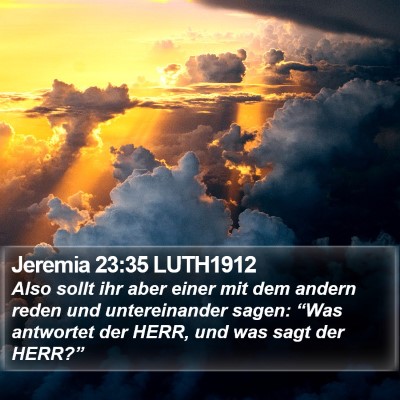 Jeremia 23:35 LUTH1912 Bible Verse Image