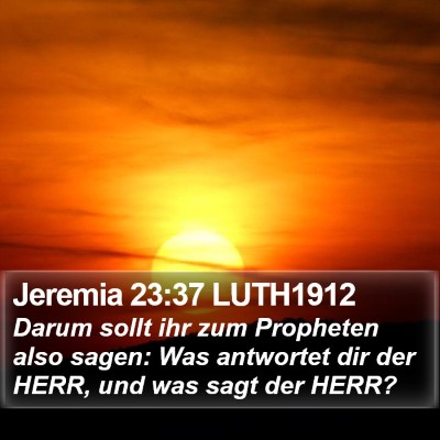 Jeremia 23:37 LUTH1912 Bible Verse Image