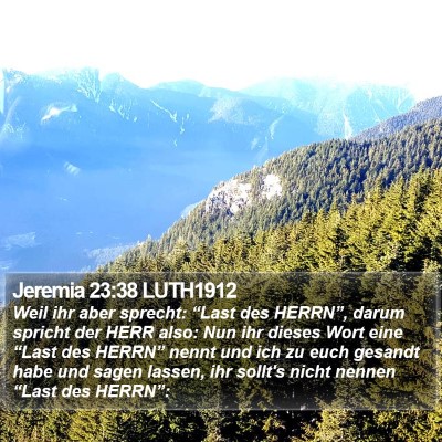 Jeremia 23:38 LUTH1912 Bible Verse Image