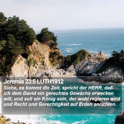 Jeremia 23:5 LUTH1912 Bible Verse Image
