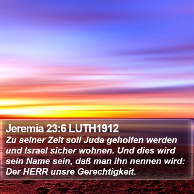 Jeremia 23:6 LUTH1912 Bible Verse Image