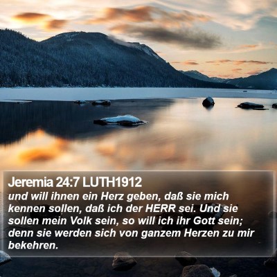 Jeremia 24:7 LUTH1912 Bible Verse Image