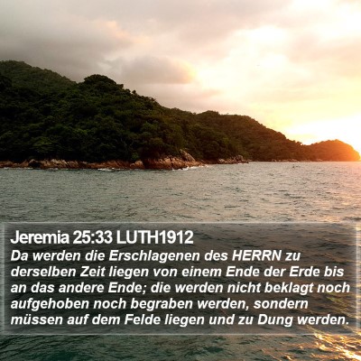 Jeremia 25:33 LUTH1912 Bible Verse Image