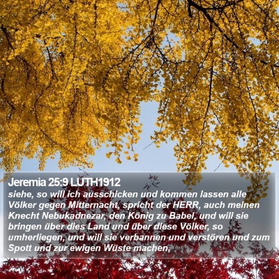 Jeremia 25:9 LUTH1912 Bible Verse Image