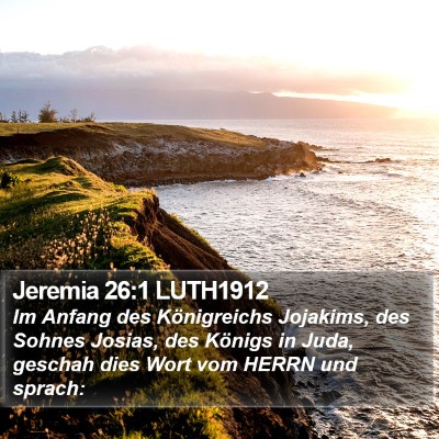 Jeremia 26:1 LUTH1912 Bible Verse Image