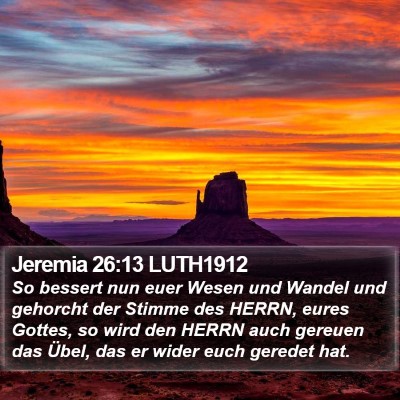 Jeremia 26:13 LUTH1912 Bible Verse Image