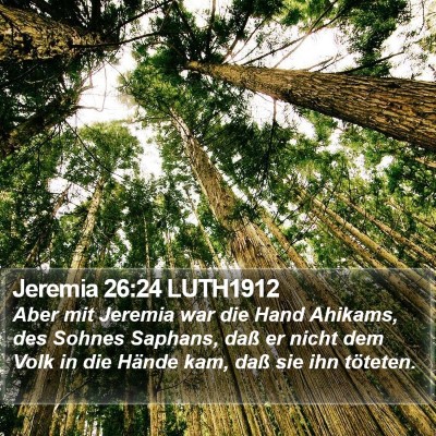 Jeremia 26:24 LUTH1912 Bible Verse Image