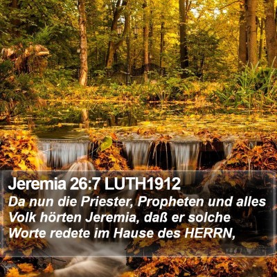 Jeremia 26:7 LUTH1912 Bible Verse Image