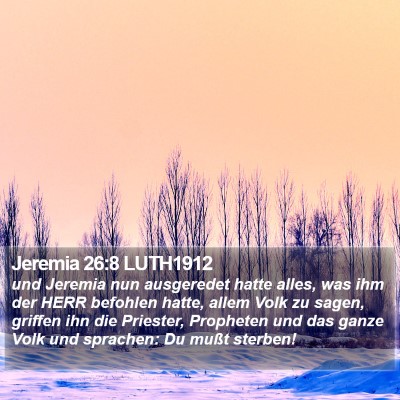 Jeremia 26:8 LUTH1912 Bible Verse Image