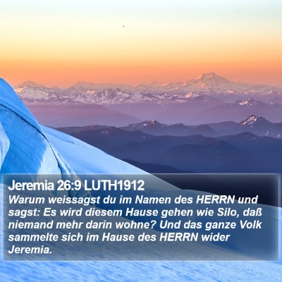 Jeremia 26:9 LUTH1912 Bible Verse Image