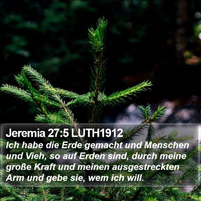 Jeremia 27:5 LUTH1912 Bible Verse Image