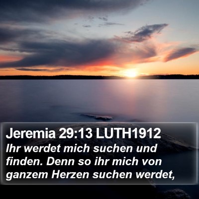 Jeremia 29:13 LUTH1912 Bible Verse Image