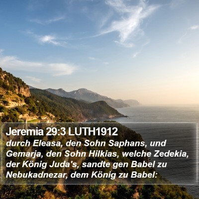 Jeremia 29:3 LUTH1912 Bible Verse Image