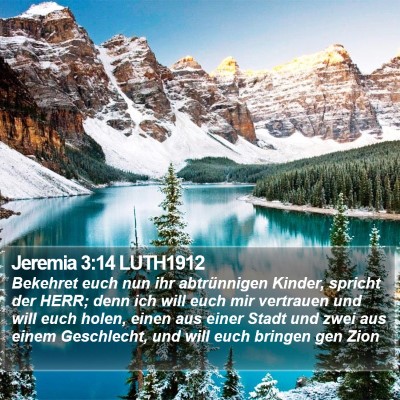 Jeremia 3:14 LUTH1912 Bible Verse Image