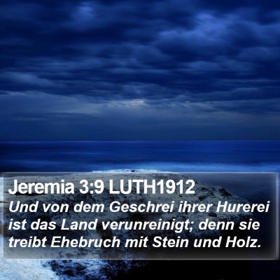 Jeremia 3:9 LUTH1912 Bible Verse Image